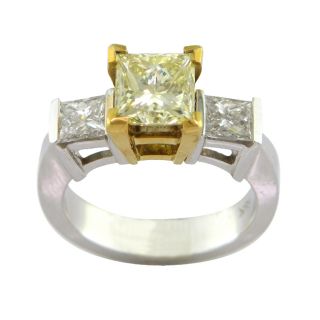 18k Gold 2 7/8ct TDW Certified Clarity enhanced Diamond Engagement