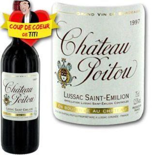 Château Poitou   AOC Lussac Saint Emilion   Millésime 1997   Vin