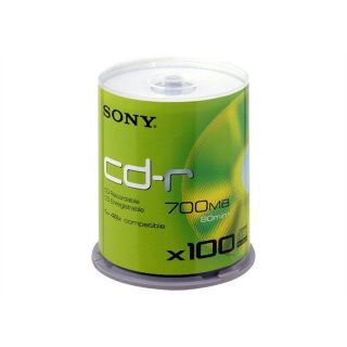 Sony CD R 700 Mo certifié 48x (pack de 100, spindle)   Sony fabrique