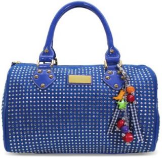 Designer Handbags Ladies Inspired Blue Diamante Bowling Handbag Shoes