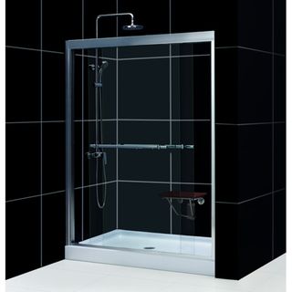 Duet Shower Door with  32x60 inch Base Tub To Shower Kit