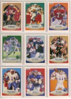 1990 Fleer (10) Card Quarterback Football Lot (Joe Montana