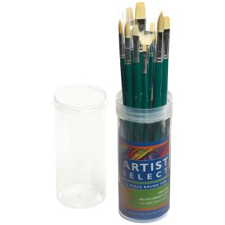 Artist Select Long Handle Synthetic Acrylic Assorted Brush Tub (Pack