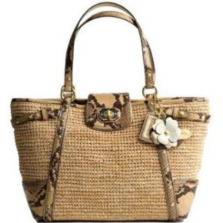 Coach Limited Edition Straw Natalie Shopper Bag Purse Tote
