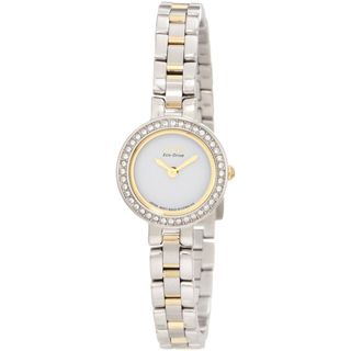Citizen Womens Two tone Eco Drive Silhouette Crystal Watch