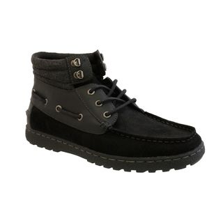GBX Mens Lace up Suede and Canvas Boot
