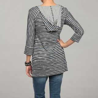Calvin Klein Performance Womens Navy/ Grey Striped Top