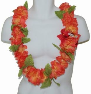 The Orange Color Hawaii Artificial Flower Full Leis