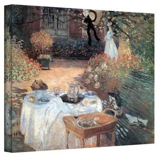 Claude Monet Garden Picnic Gallery Wrapped Canvas