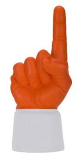 Ultimatehand Foam Finger Orange Hand/Jersey Combo WHITE