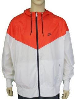 Nike Mens Packable Running Jacket White/Orange 373764 101