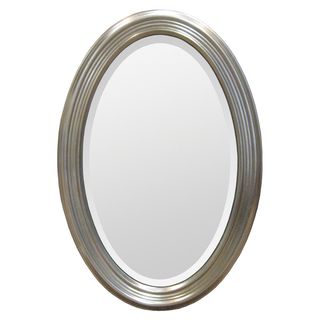 Ren Wil Silver Resin Frame Oval Mirror