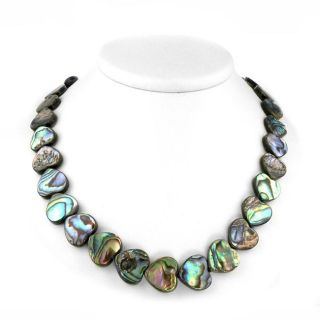 Abalone Shell Heart shaped Necklace
