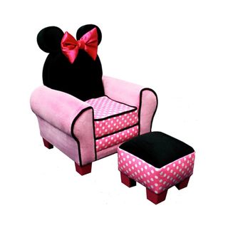 Disney Minnie Mouse Chair and Ottoman