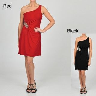 Jackie Jon Womens One shoulder Jersey Dress