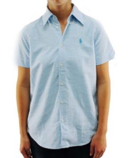 Polo Ralph Lauren Womens AQUA Blue Button Up Shirt