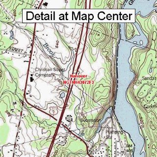 USGS Topographic Quadrangle Map   Hanover, New Hampshire