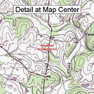 USGS Topographic Quadrangle Map   Woodbine, Maryland