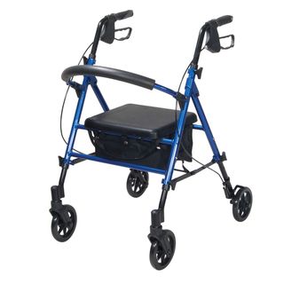 Drive Medical Adjustable Height Rollator with 6 inch Wheels