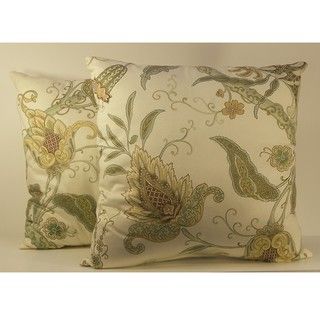 Pontoise Mimosa Floral Throw Pillows (Set of 2)
