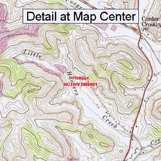 USGS Topographic Quadrangle Map   Philippi, West Virginia