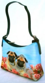Pug Dog Breed Wedding Marriage Themed Shoulder Handbag