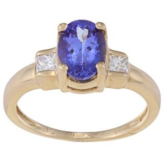 Encore by Le Vian 14k Gold Tanzanite and 1/5ct TDW Diamond Ring (H I