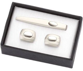 Personalized Tie Clip and Cufflinks Engraved Set Sports