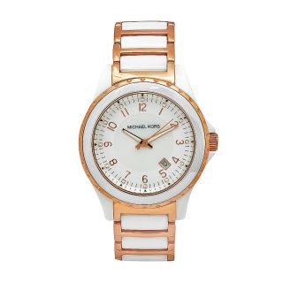 Michael Kors Womens Classic White Stainless Steel and Ceramic Watch