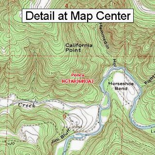 USGS Topographic Quadrangle Map   Ponca, Arkansas (Folded