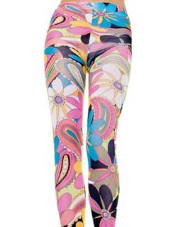 Vintage Flower Print Tights (Multicolor;One Size