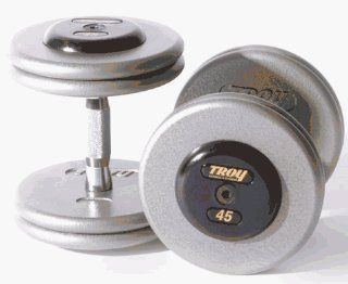 Troy Barbell HFDC 105R Pro Style Fix Dumbbells With Gray