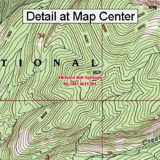 USGS Topographic Quadrangle Map   Elkhorn Hot Springs
