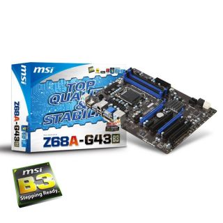 MSI Z68A G43 (B3)   Carte mère socket LGA 1155   Chipset Intel Z68