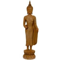 21 Thai Standing Gebon Iron Look Buddha Statue (China)