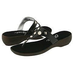 Onex Greta Black/Silver Sandals (Size 7)