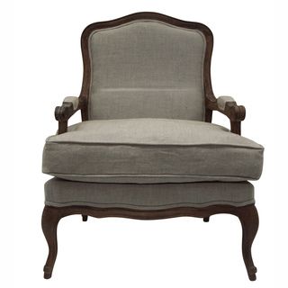 Casual Living Weathered Vintage French Upholstered Linen Arm Chair