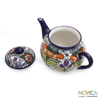 Ceramic Guanajuato Flora Talavera Tea Pot (Mexico)