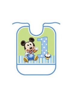 Mickeys 1st Birthday Bib Party Accessory Clothing