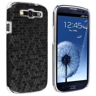 BasAcc Chrome Rear Snap on Leather Case for Samsung Galaxy S III i9300