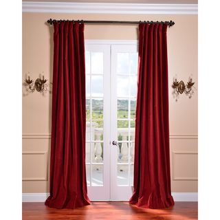 Claret Red Vintage Cotton Velvet Curtain