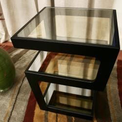 Clara Modern Tall Black 3 tiered End Table