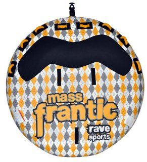 Rave Mass Frantic Towable (76 Inch, Yellow/White) Sports