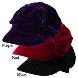 Journee Collection Womens Velvet Newsboy Hat