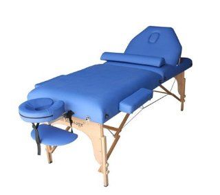 Blue 77 Long 30 Wide 4 Pad Reiki Portable Massage Table