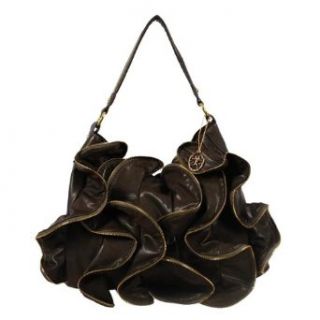 Ruffled Tatiana Handbag by Vieta (Olive) Clothing