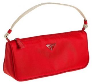 Prada Womens Small Rectangle Nylon Handbag, Red Clothing