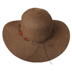 Adi Designs Womens 4 inch Flat Brim Paper Braid Sun Hat