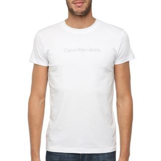 CALVIN KLEIN JEANS T Shirt H Blanc Blanc   Achat / Vente T SHIRT