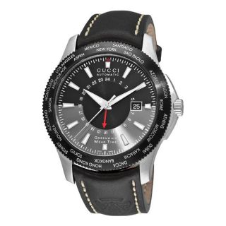 Gucci Mens G Timeless GMT Second Time Zone Automatic Watch